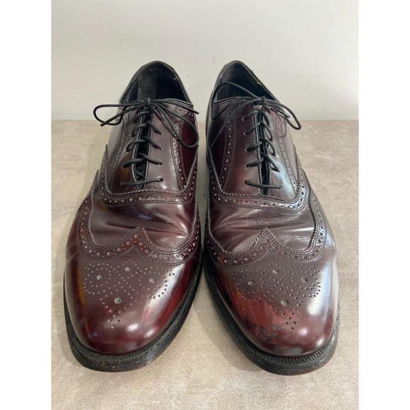 Florsheim Sz 11 Leather Loafers Men’s Wingtip Oxford Dress Shoes Academia Preppy